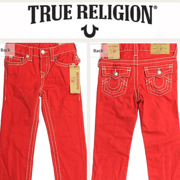 true religion ricky super t red stitch